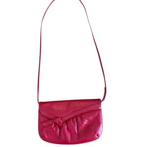 Vintage Red Leather Shoulder Bag
